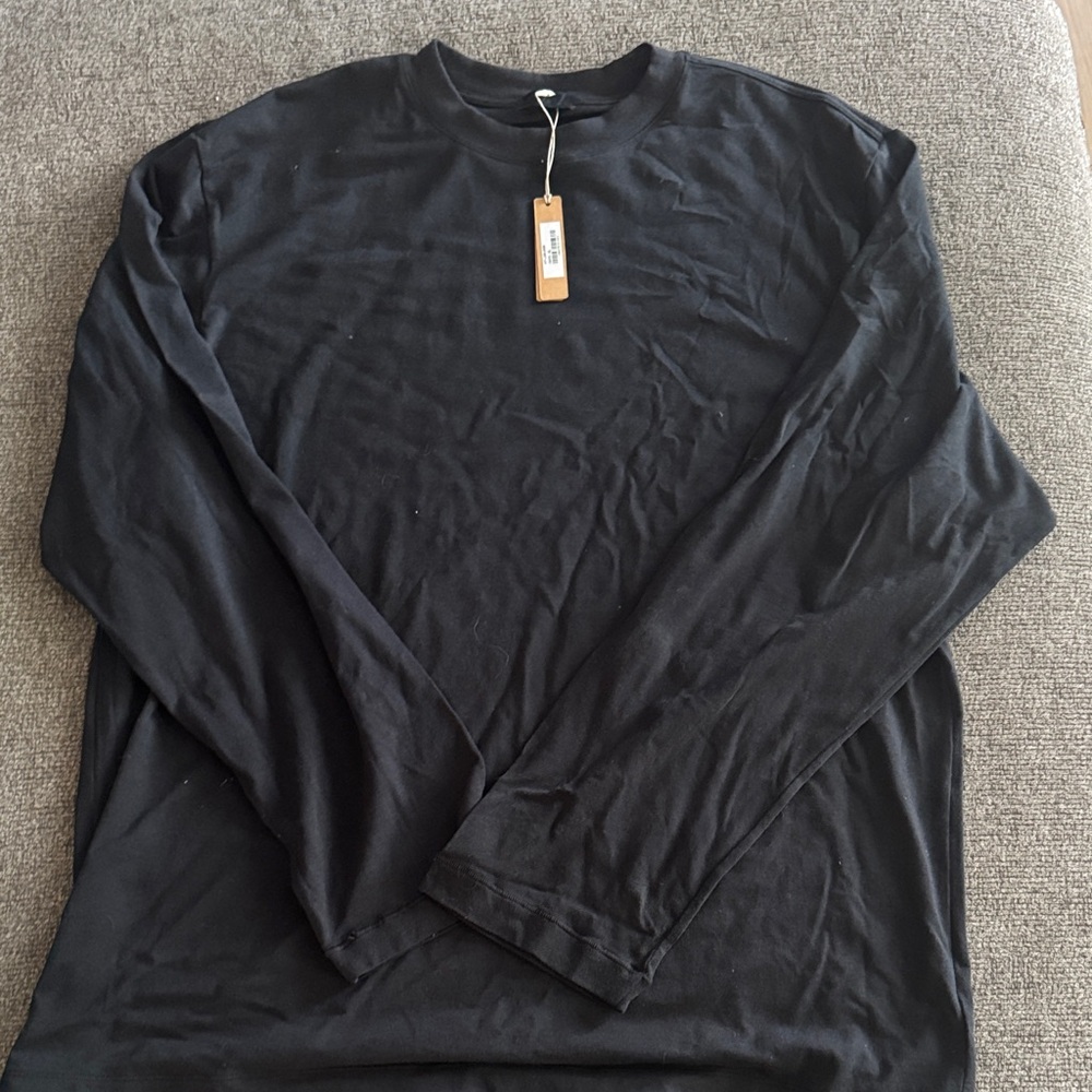 SKIMS Men's Jet Black Long Sleeve Tee